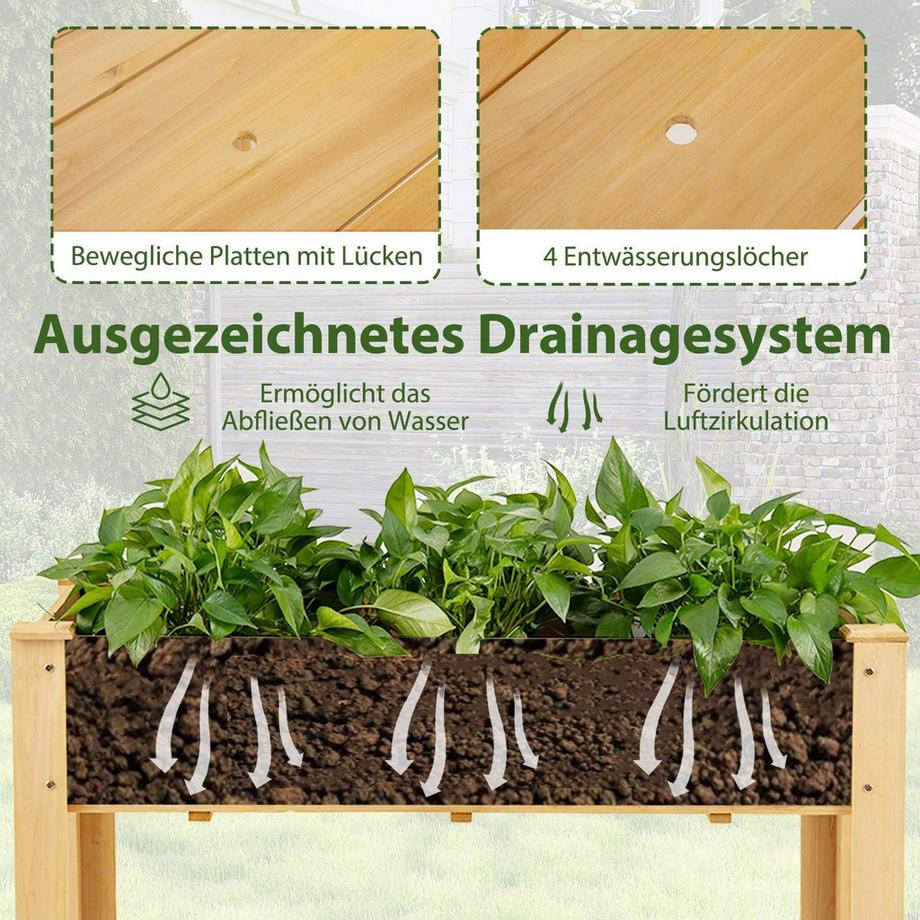 Northix Hochbeet mit Drainage  