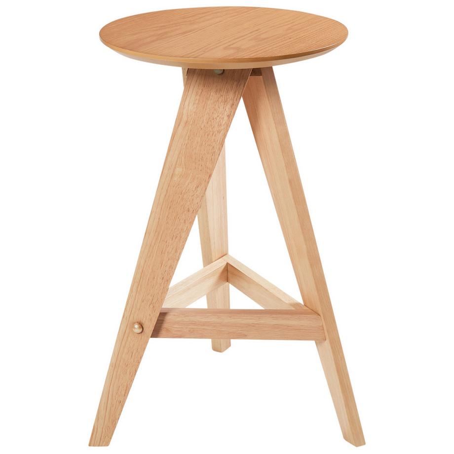 Beliani Set di 2 sgabelli da bar en Legno di caucciù Retrò AROMA  