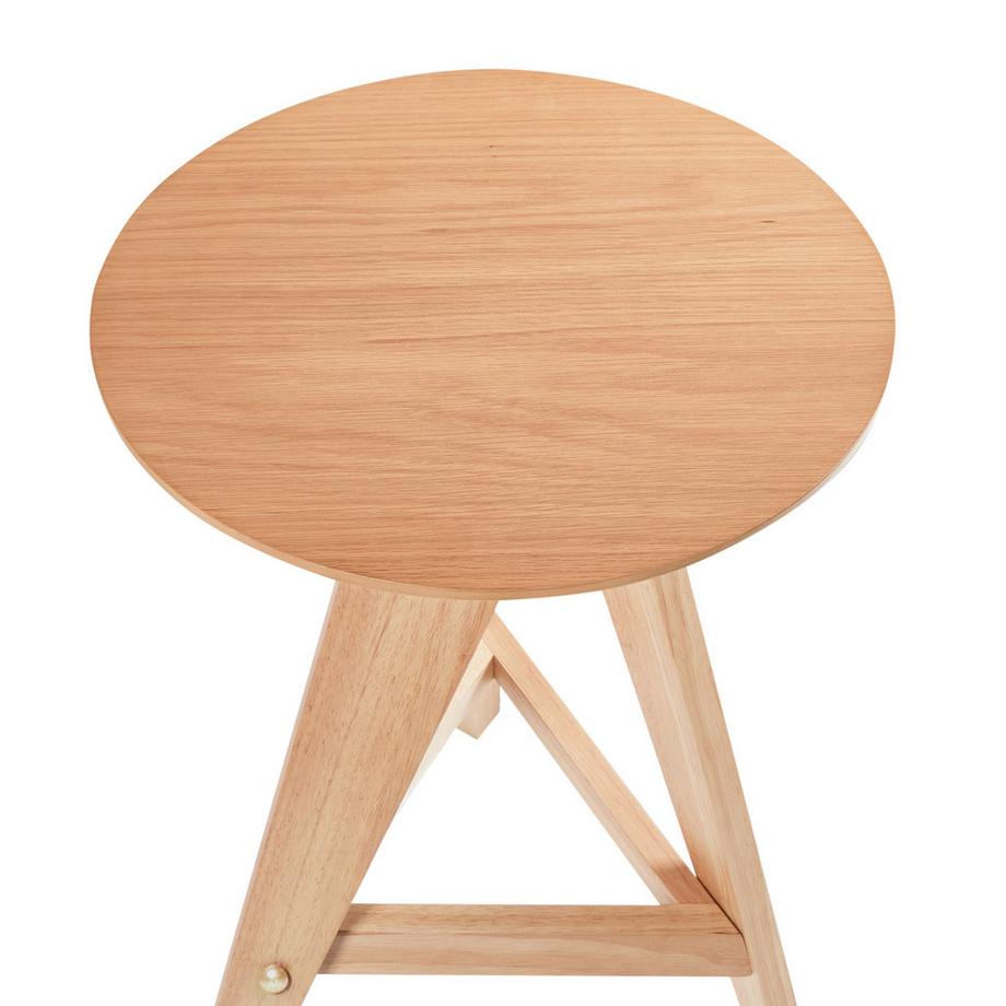 Beliani Set di 2 sgabelli da bar en Legno di caucciù Retrò AROMA  