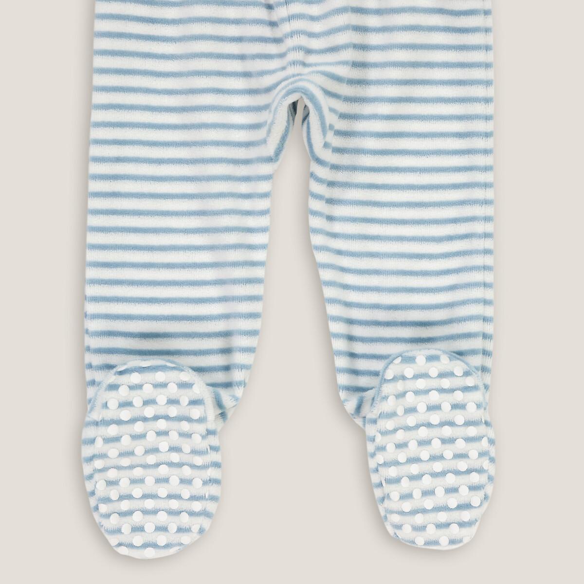 La Redoute Collections  Pyjama 2 pièces à pieds en velours 