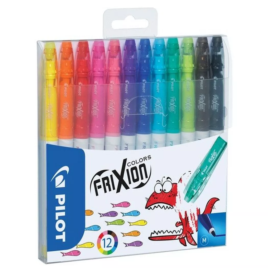 PILOT Radierbarer Fasermaler FRIXION COLORS, 12er Etui