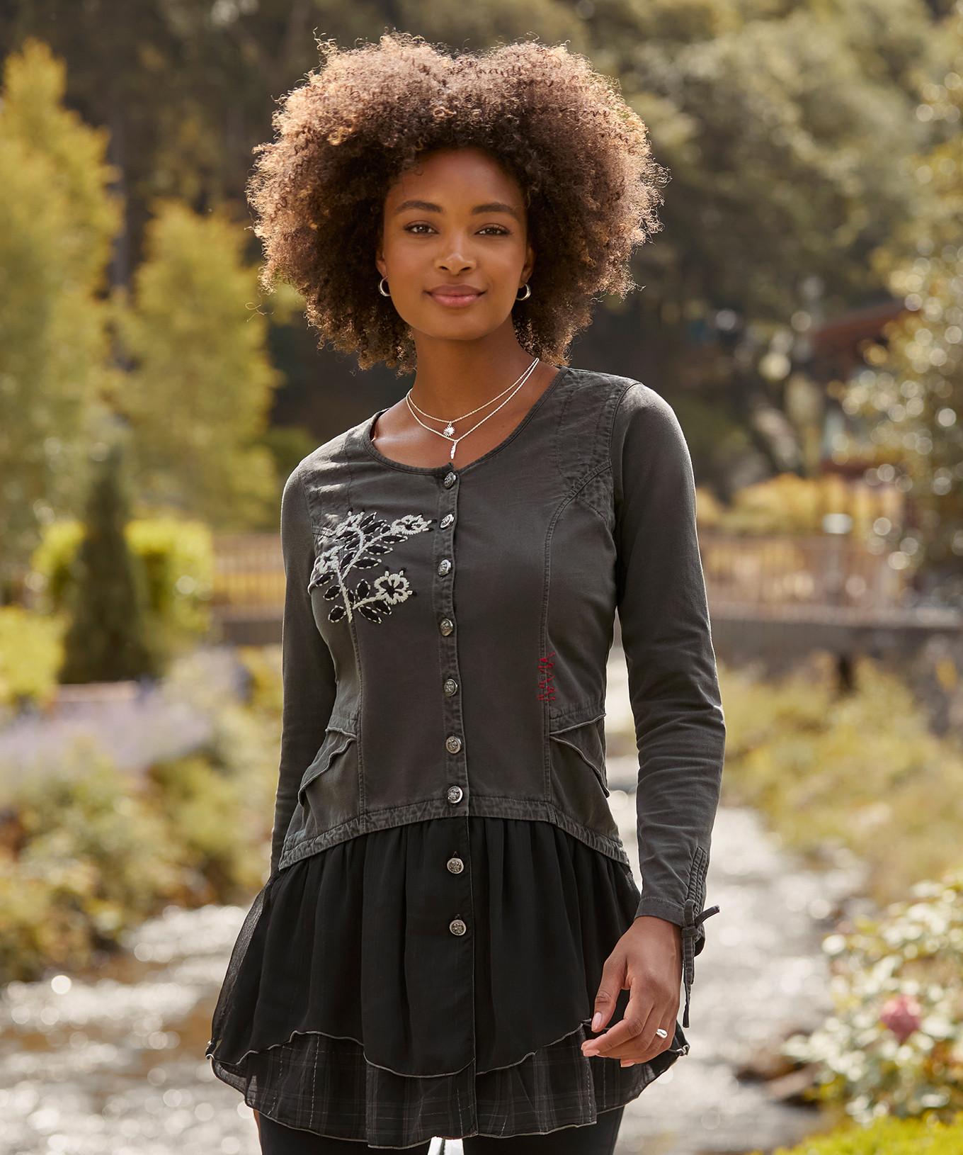 Joe Browns Tunica Orlo Ricamato Floreale  