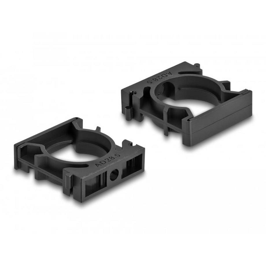DeLock  Portacavi con clip di bloccaggio 28,5 mm 4 pezzi nero 