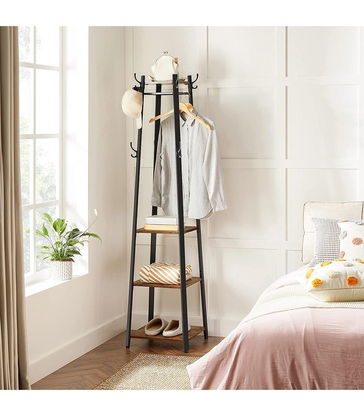 Calicosy Appendiabiti con mensole a 3 livelli, ganci e aste - H180 cm  