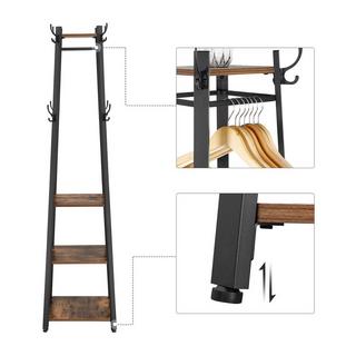 Calicosy Appendiabiti con mensole a 3 livelli, ganci e aste - H180 cm  