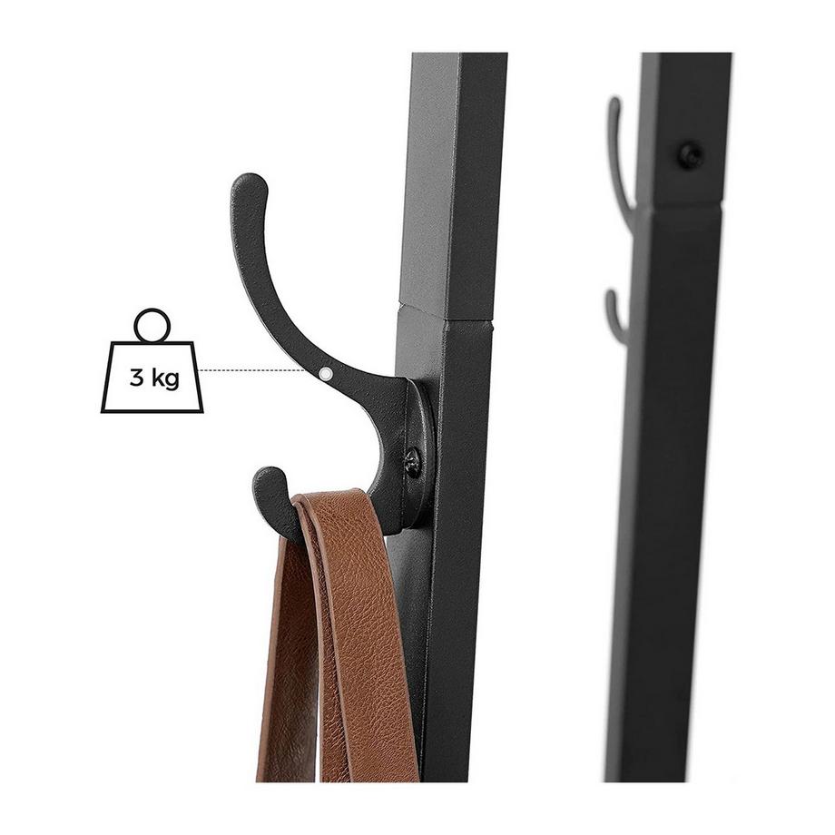 Calicosy Appendiabiti con mensole a 3 livelli, ganci e aste - H180 cm  