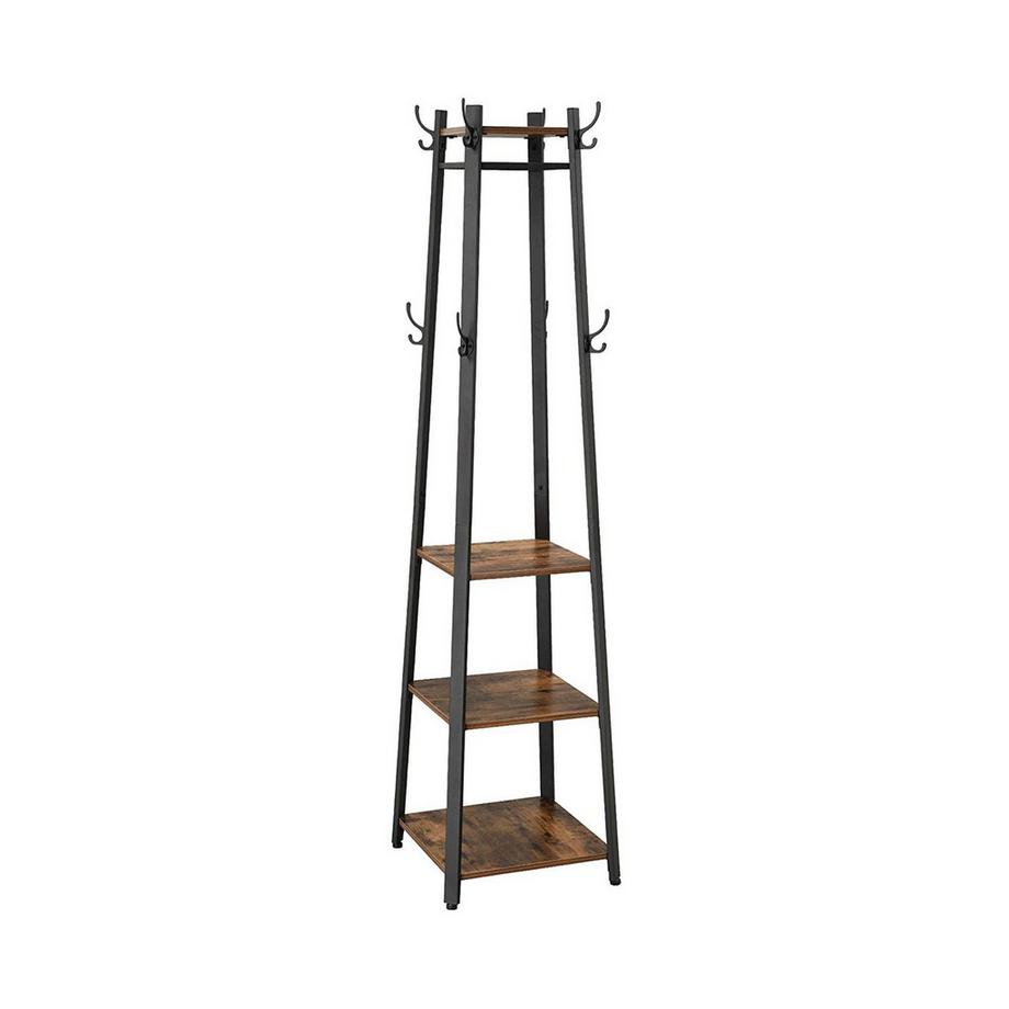 Industrielle Garderobe mit Regalen und Haken für den Eingangsbereich