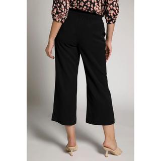 Ulla Popken  Culottes modello Mary con righe, taglio della gamba ampio e cintura da annodare 