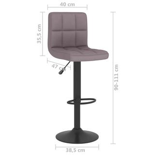 VidaXL Tabouret de bar tissu  