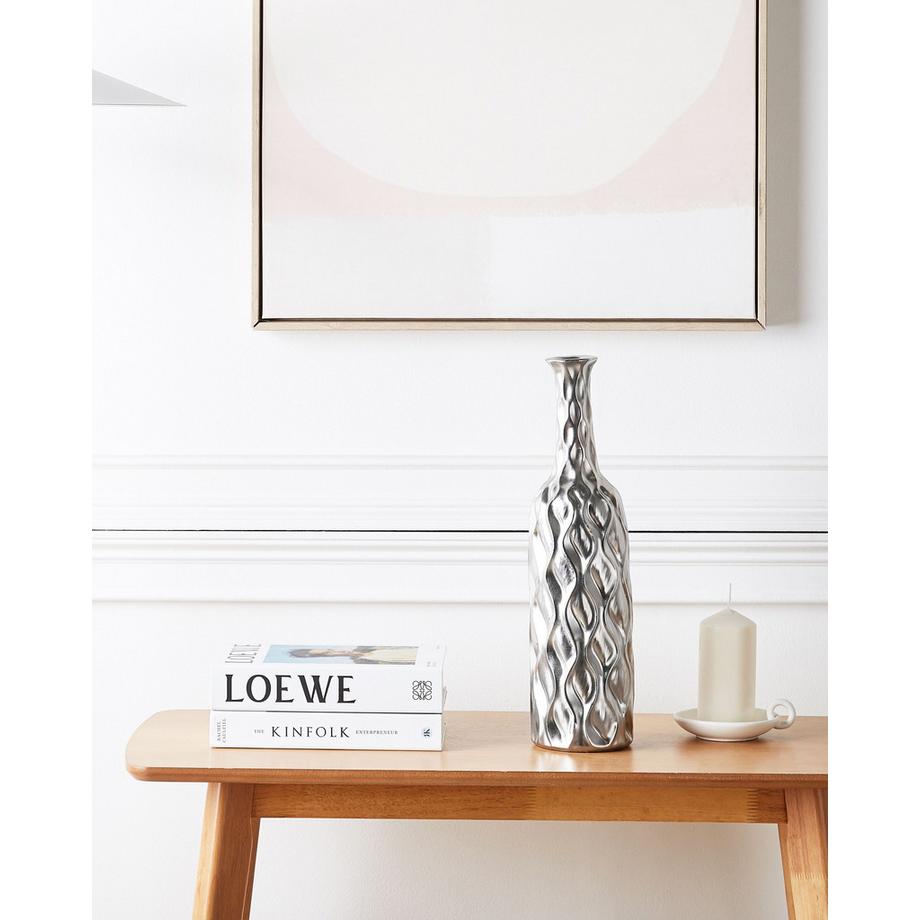 Beliani Vase décoratif en Grès Moderne BASSANIA  