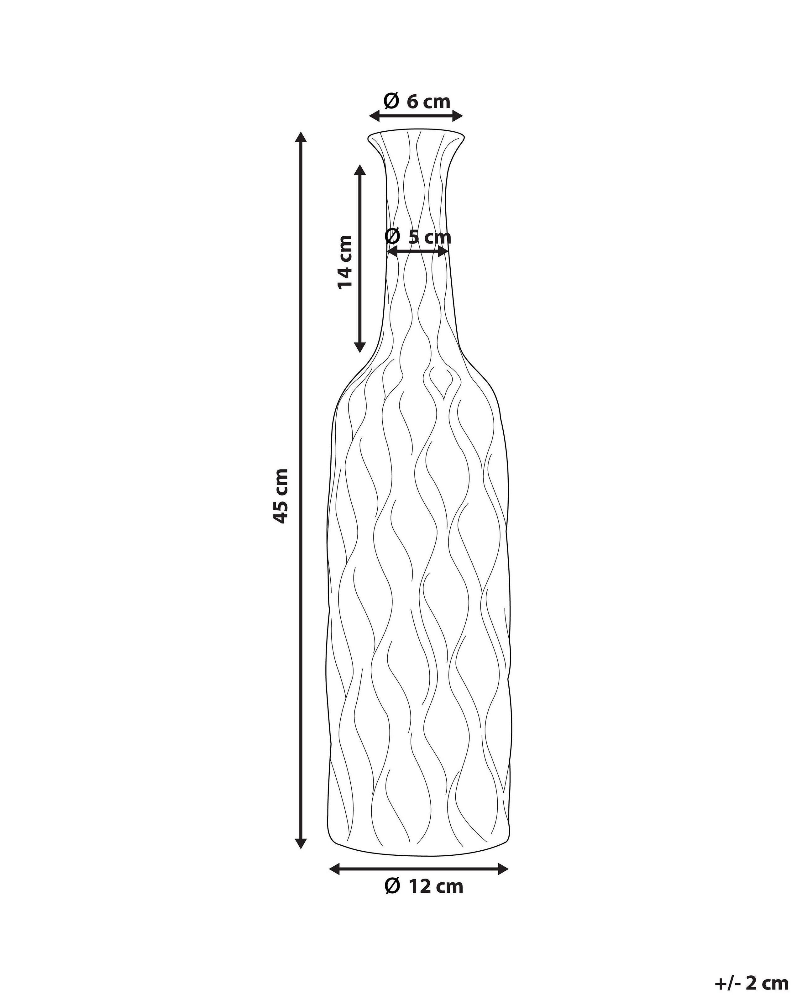 Beliani Vase décoratif en Grès Moderne BASSANIA  