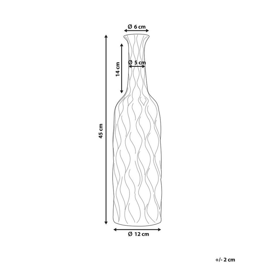 Beliani Vase décoratif en Grès Moderne BASSANIA  