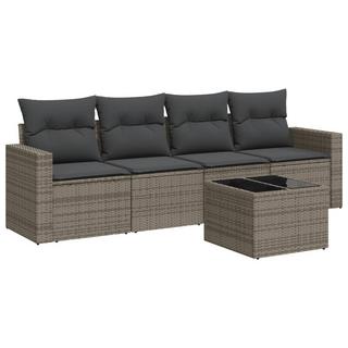 VidaXL set divano da giardino Polirattan  