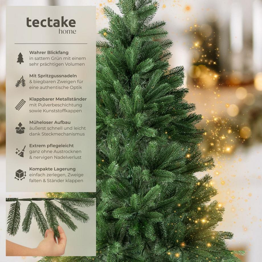 Tectake Weihnachtsbaum  verschiedene Größen, künstlich, Spritzguss detailliert und naturgetreu  