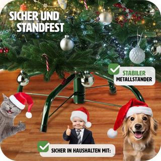 Tectake Weihnachtsbaum künstlich mit Metallständer Spritzguss  