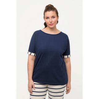 Ulla Popken  Sweat-shirt d'intérieur doux et confortable. Col rond et manches courtes. 