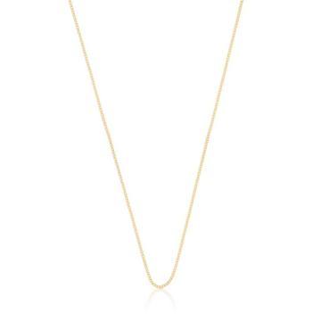 Collier rond d'forçat en or jaune 750, 1,3mm, 45cm