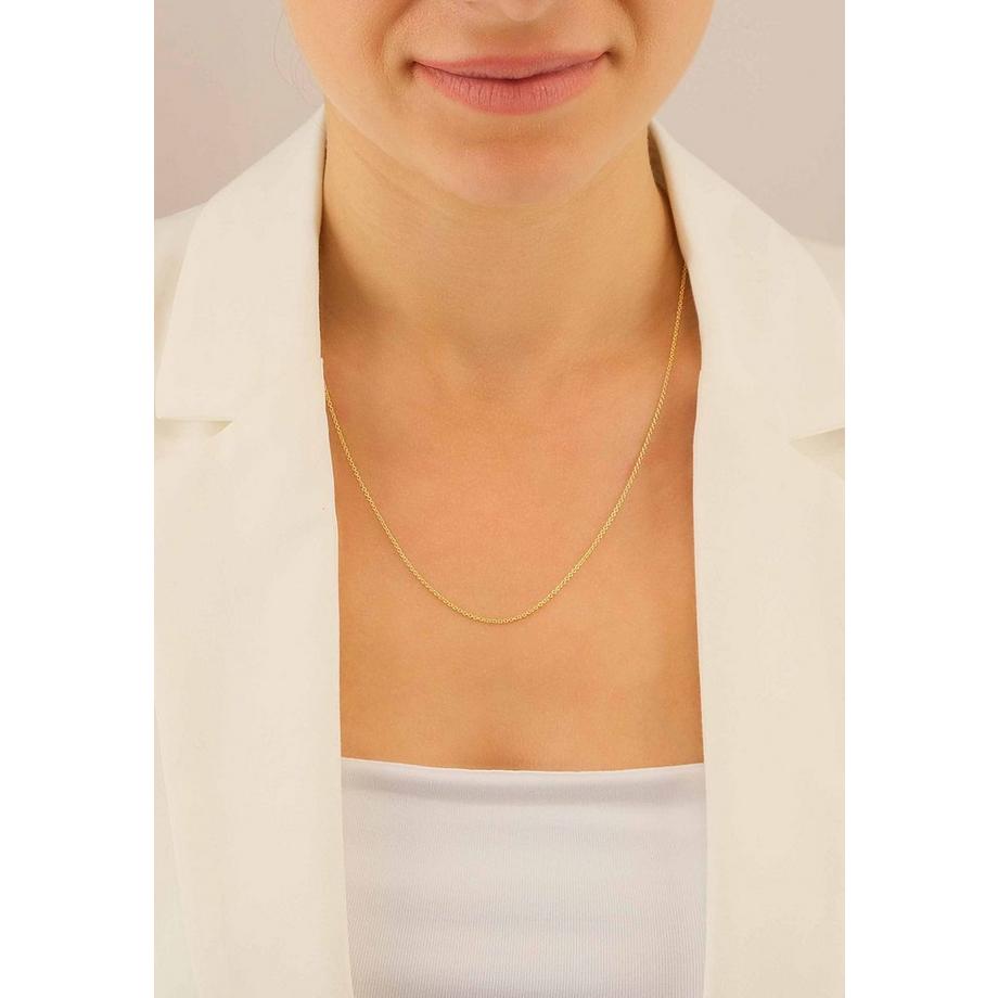 MUAU Schmuck  Collier rond d'forçat en or jaune 750, 1,3mm, 45cm 