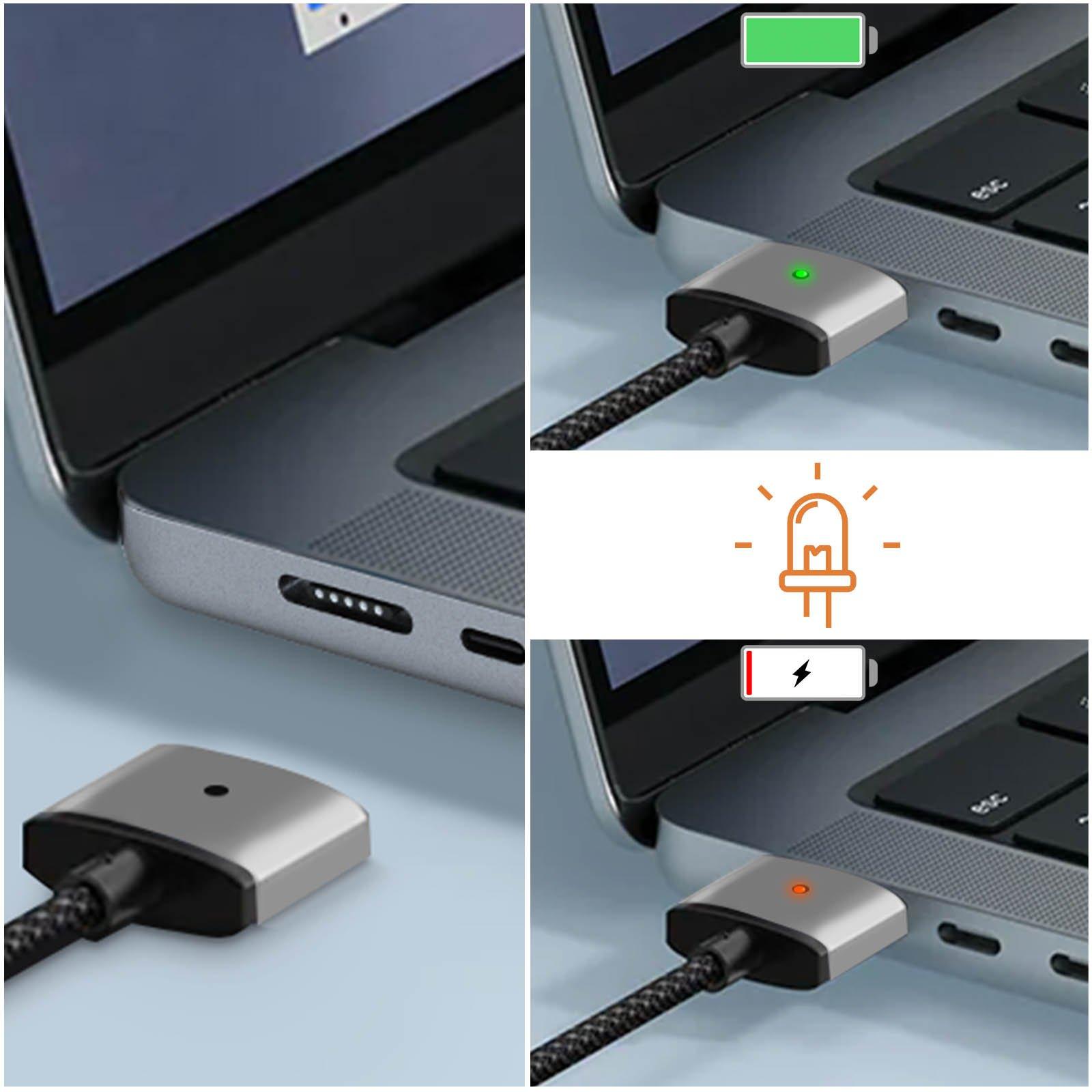 Avizar  USB-C / MagSafe 3 MacBook Kabel Silber 