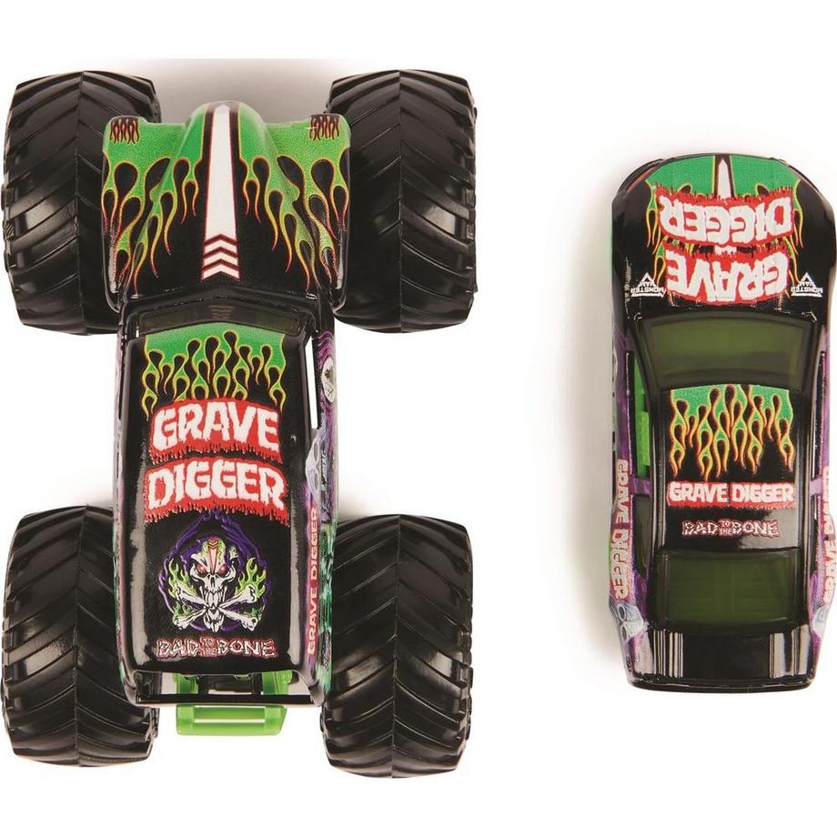 Spin Master  Pack de 2 Monster Jam Truck & Voiture de course 