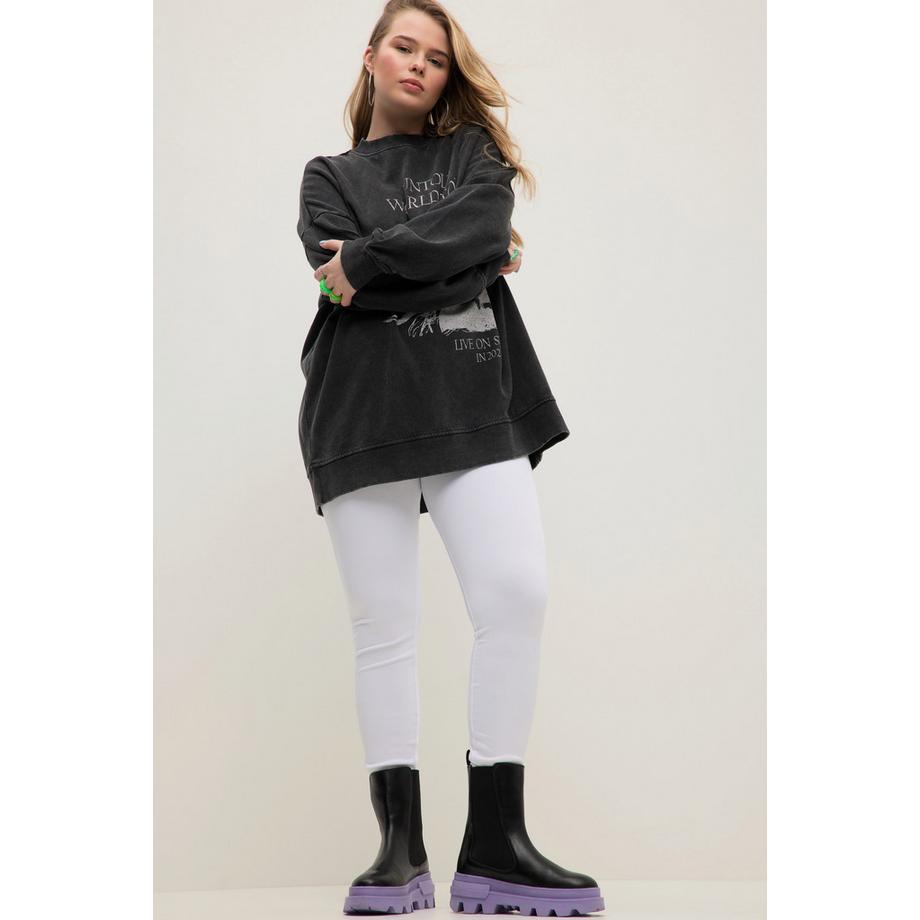 Studio Untold Skinny Fit Rippjersey Leggings Elastikbund  