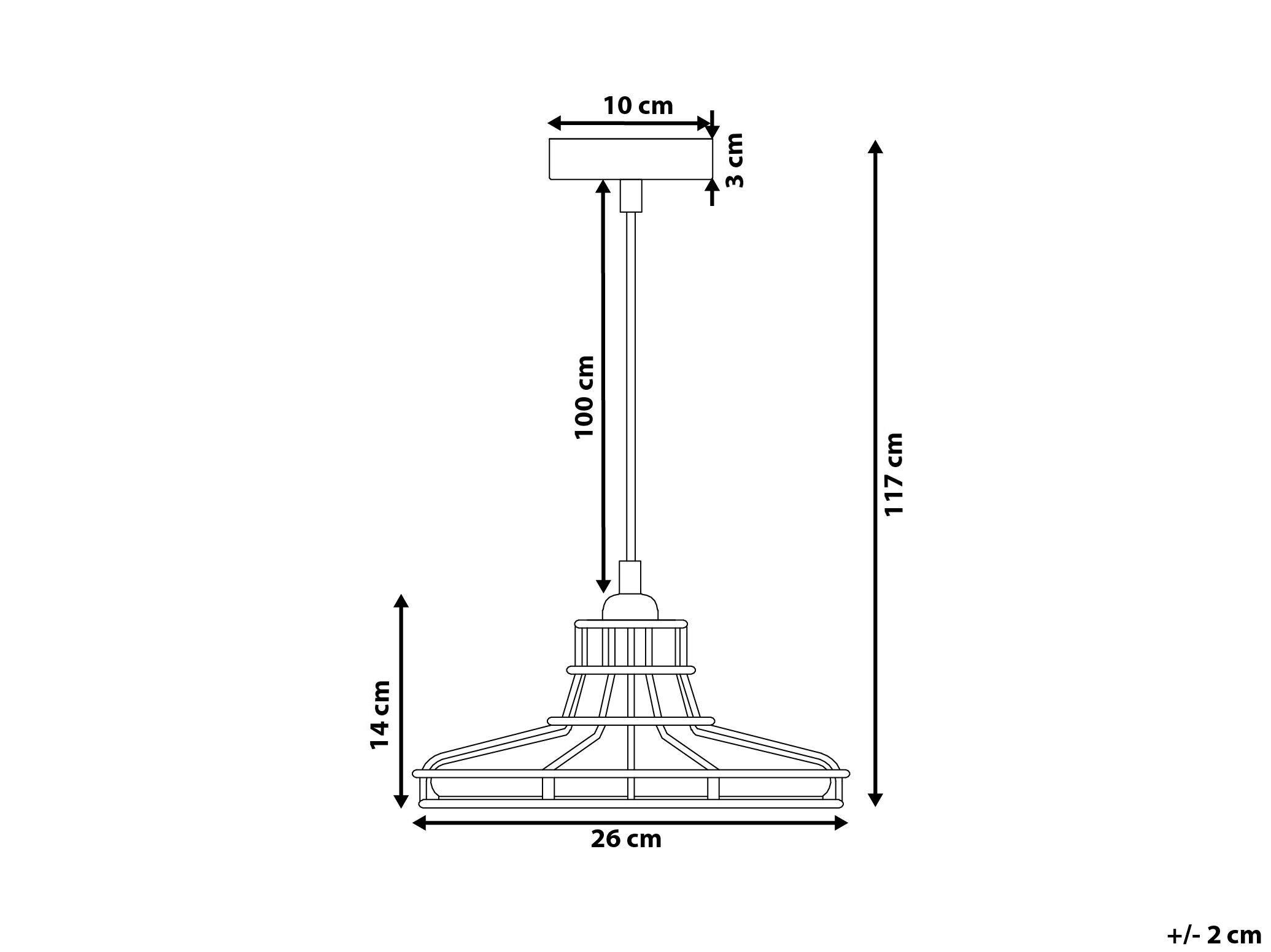 Beliani Lampe suspension en Verre Moderne TORRE  