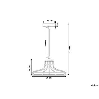 Beliani Lampe suspension en Verre Moderne TORRE  