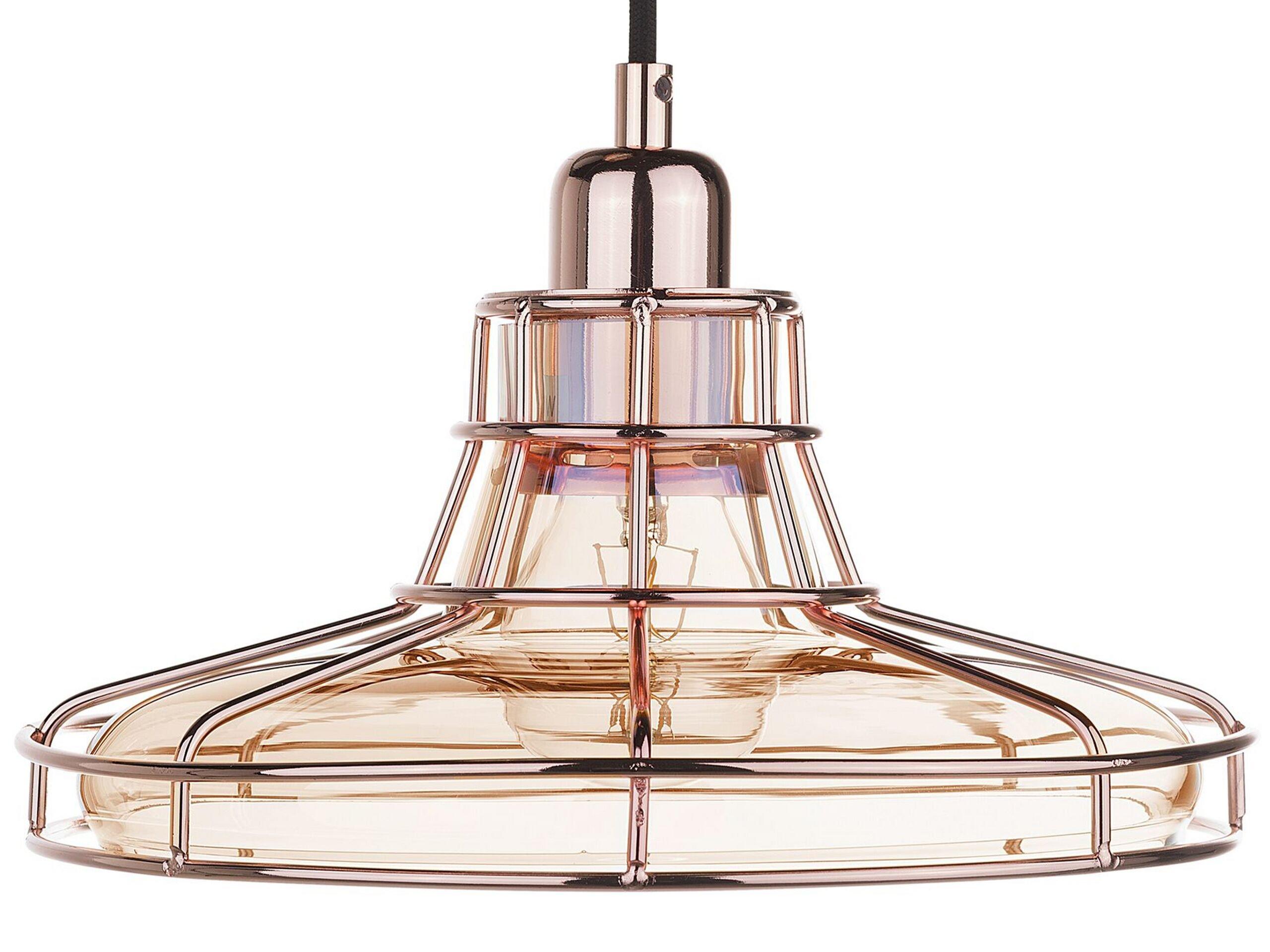 Beliani Lampe suspension en Verre Moderne TORRE  