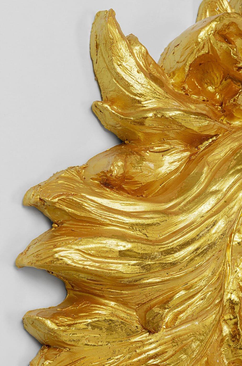 KARE Design Wandobjekt Lion Head gold 90x100  