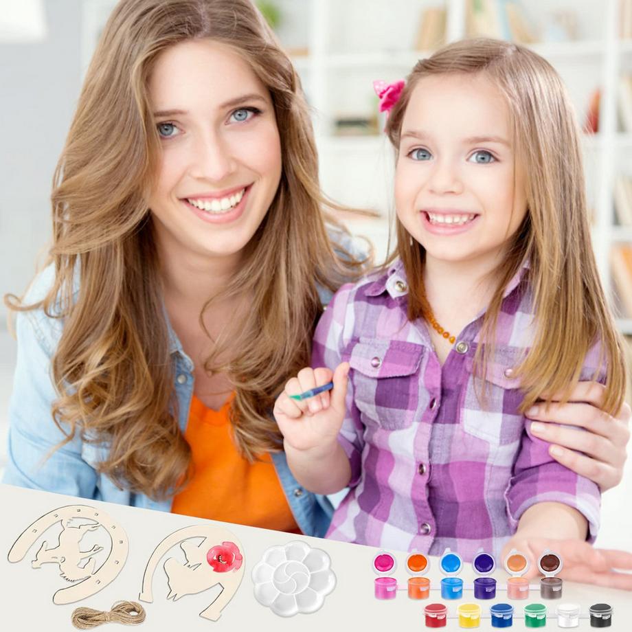 Activity-board  Hufeisen Holz-Set, 35pcs hölzernen Hufeisen Handwerk, Hufeisen Kindergeburtstag Partei Holz, Holzscheiben Hufeisen, Hochzeit Dekoration 