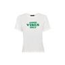 HALLHUBER  T-shirt à inscription "GOOD VIBES ONLY", en mélange de modal et de Tencel™ Blanc cassé