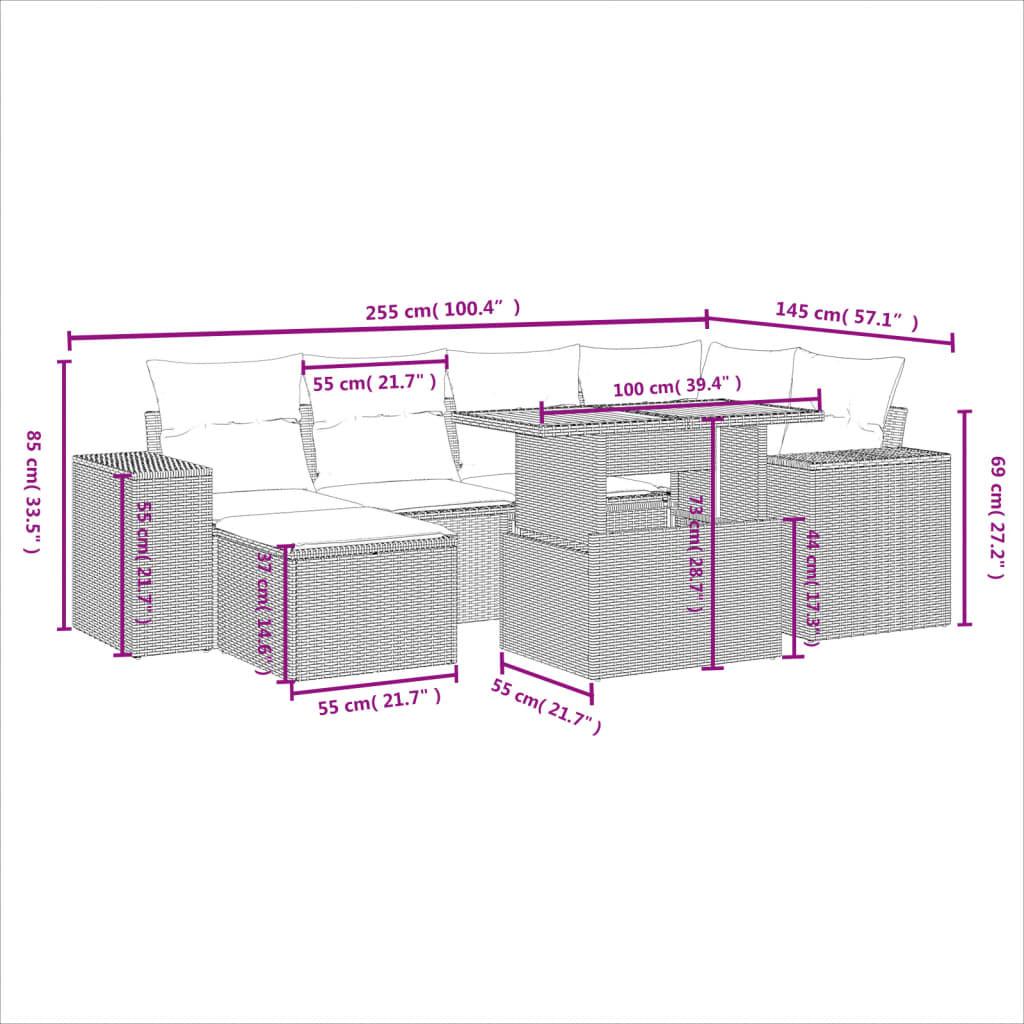 VidaXL Garten sofagarnitur poly-rattan  