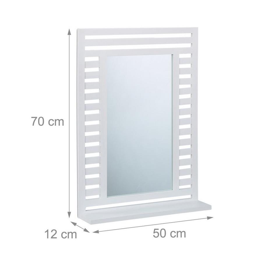 Northix Badezimmerspiegel mit Ablage in Weiß  