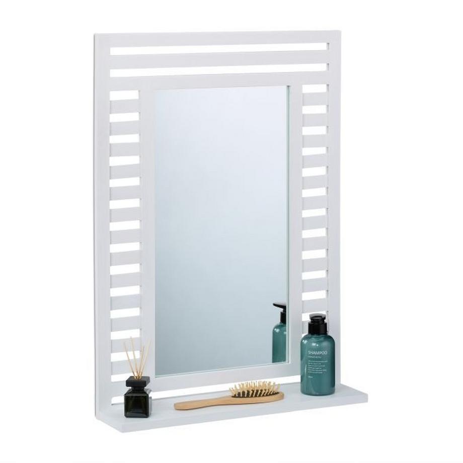 Northix Badezimmerspiegel mit Ablage in Weiß  