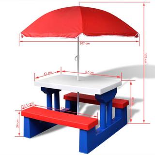 VidaXL tavolo da picnic  