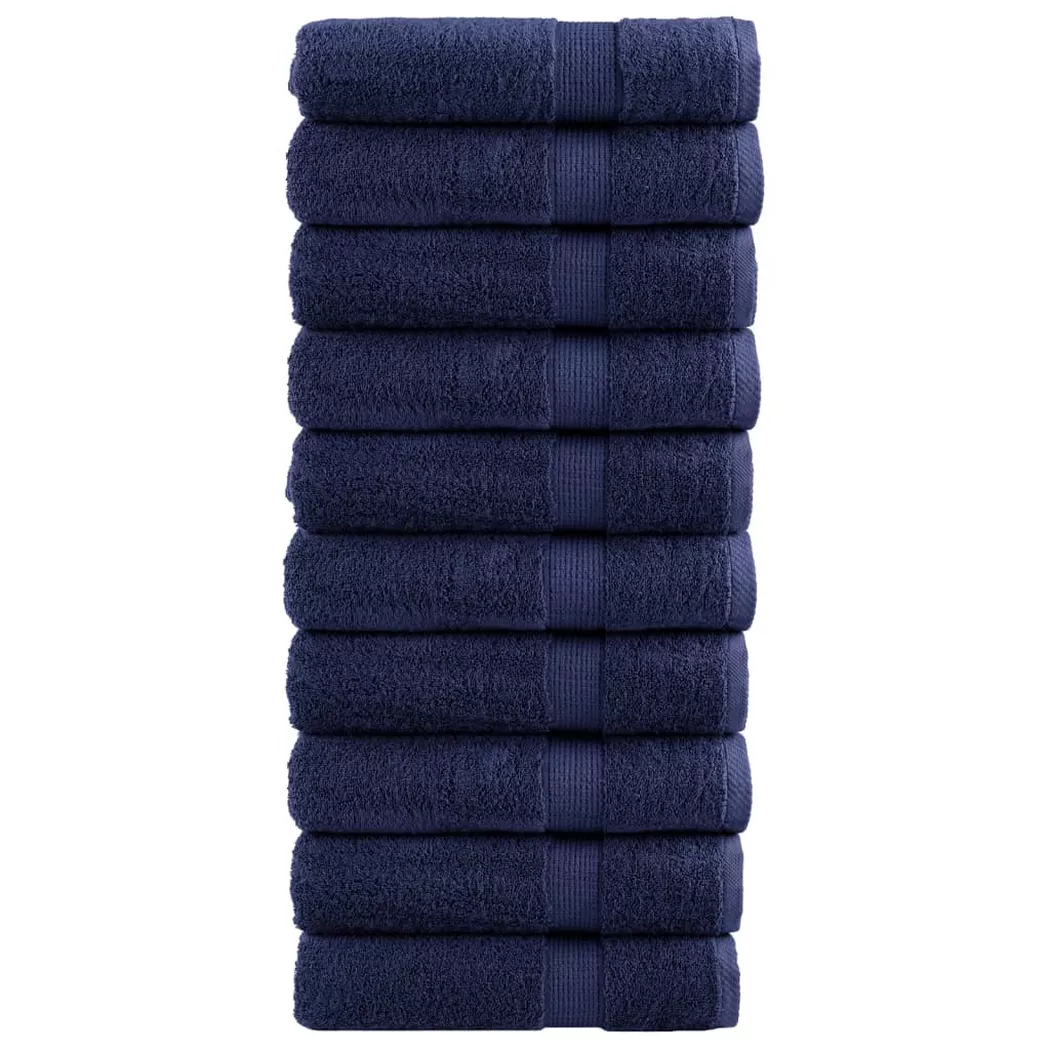 VidaXL - Serviette de bain coton, 100x150 cm, Bleu