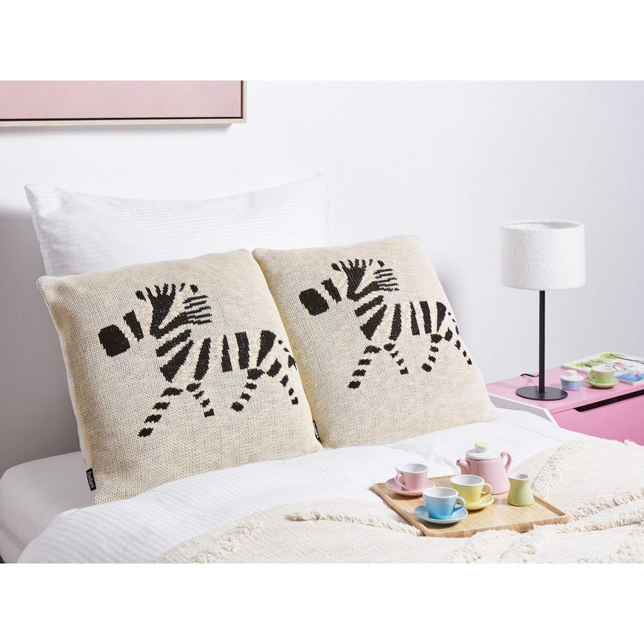 Beliani Dekokissen 2er Set aus Baumwolle Modern JABORI  