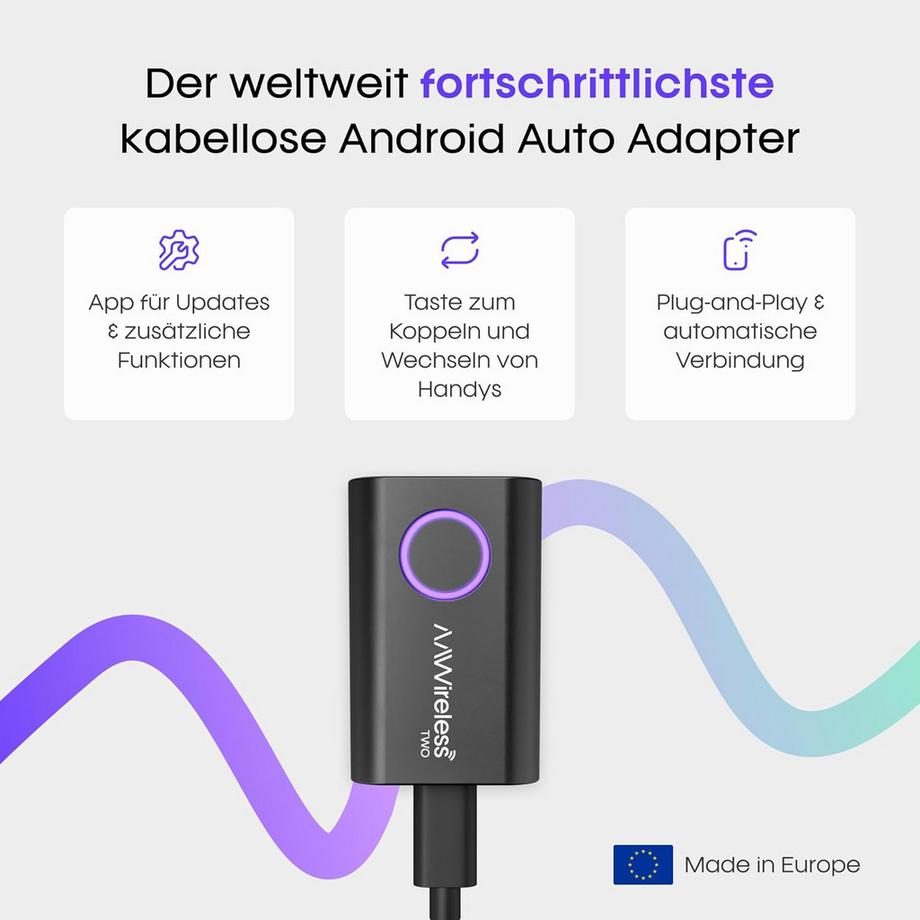 AAWireless  TWO Drahtloser Android-Autoadapter 