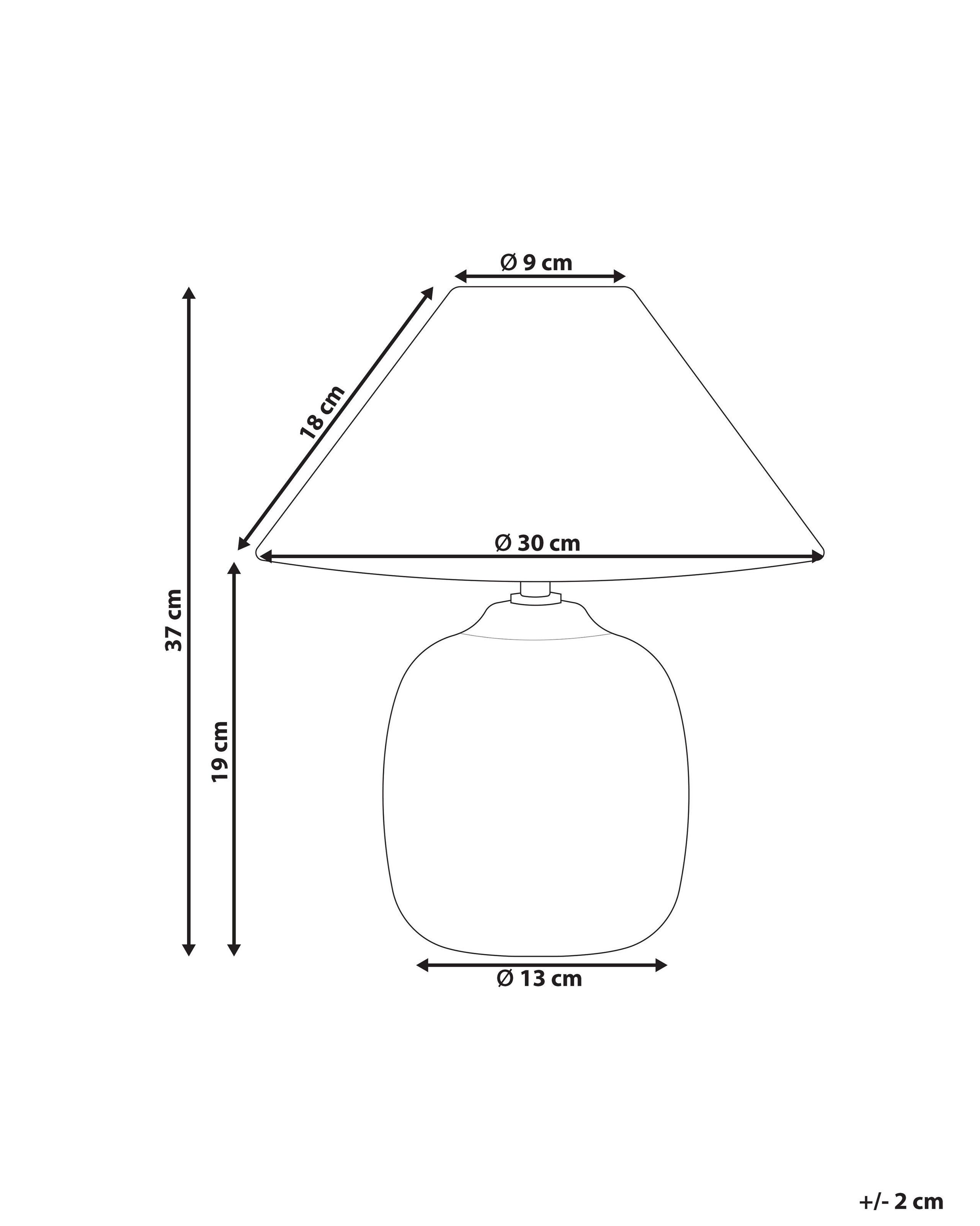 Beliani Lampe à poser en Céramique Moderne CANELLES  