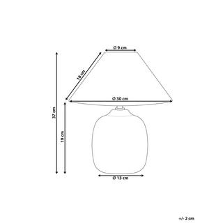 Beliani Lampe à poser en Céramique Moderne CANELLES  