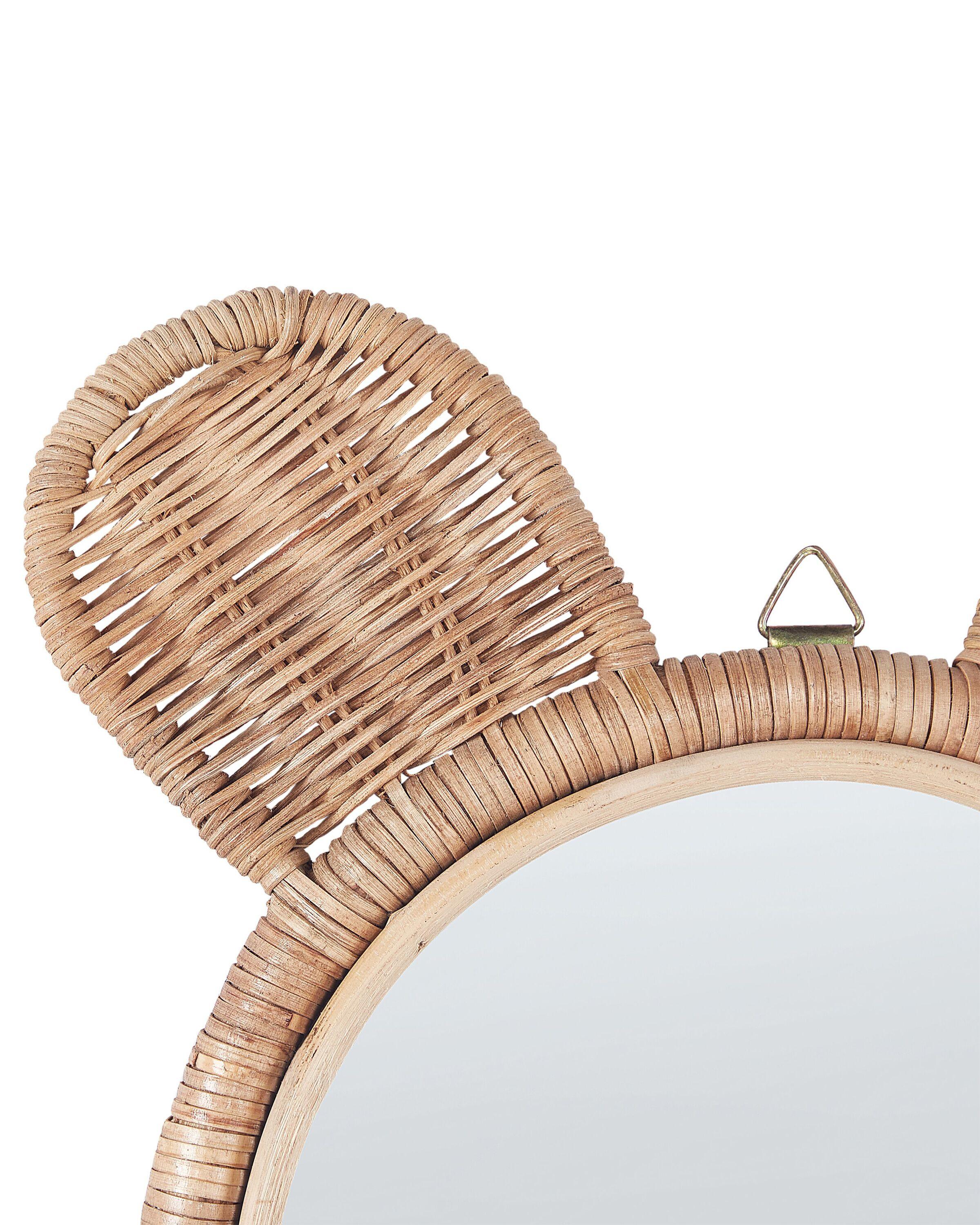 Beliani Specchio en Rattan Boho ASHANTI  