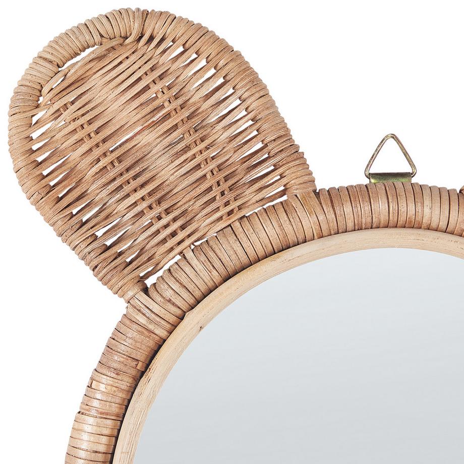 Beliani Wandspiegel aus Rattan  ASHANTI  