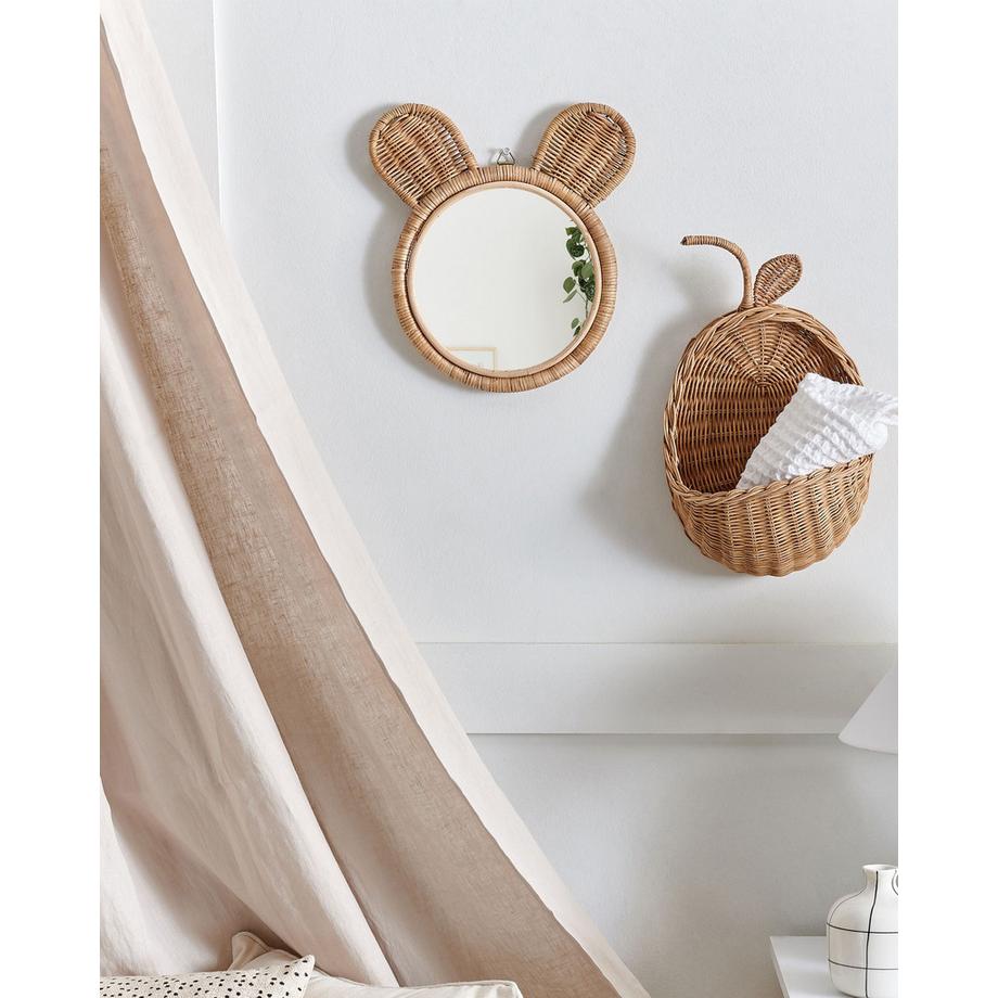 Beliani Wandspiegel aus Rattan  ASHANTI  