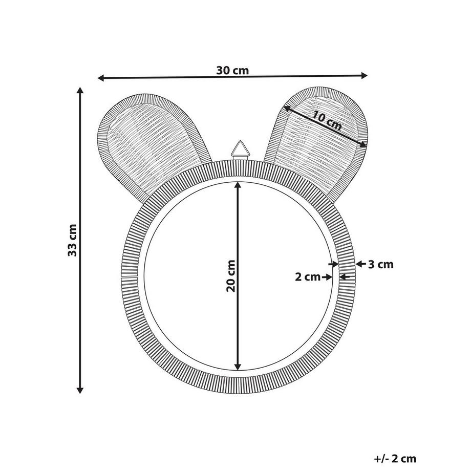 Beliani Wandspiegel aus Rattan  ASHANTI  