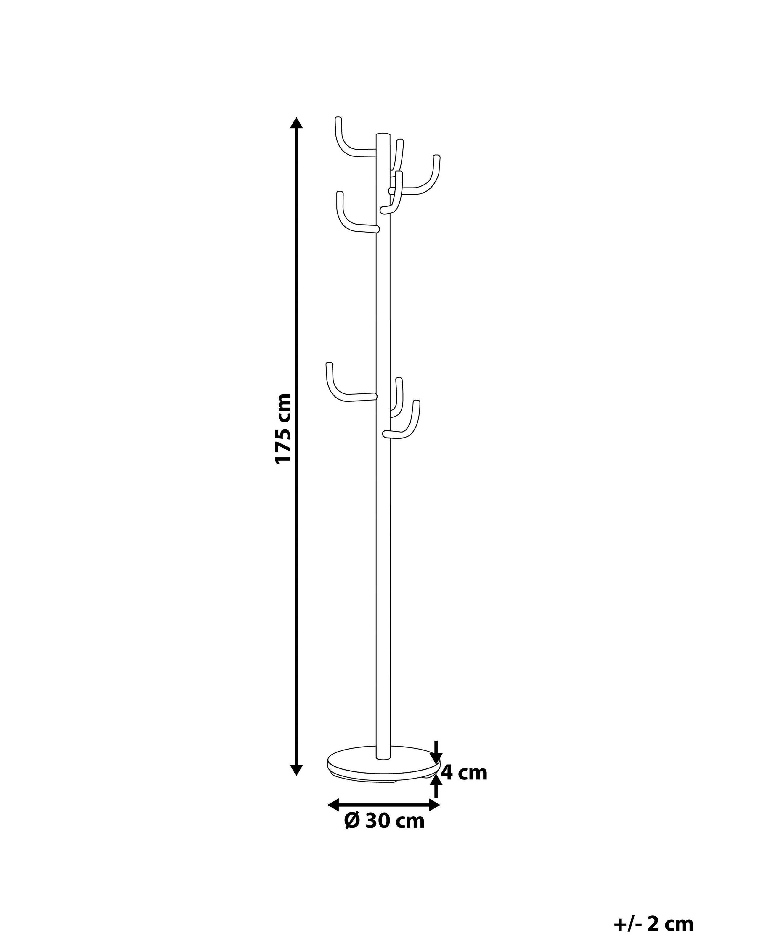 Beliani Appendiabiti en Acciaio inox Moderno TRENTON  