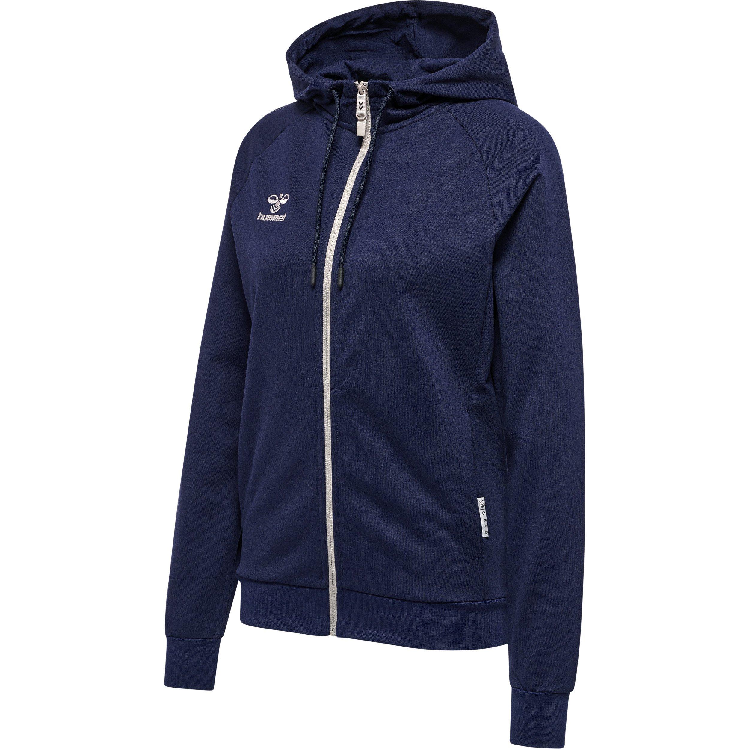 Hummel  fepa con cappuccio da in cotone con zip humme move grid 