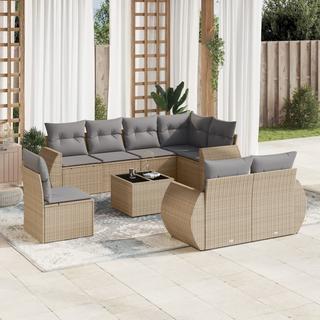 VidaXL set divano da giardino Polirattan  