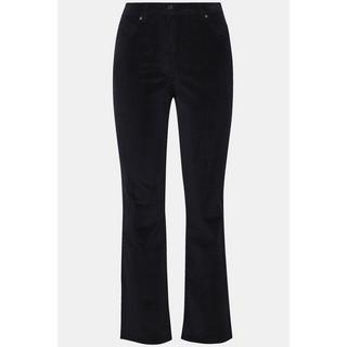 Ulla Popken  Pantalon en velours côtelé Marie, jambe large et taille confortable, coton bio 