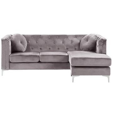 Ecksofa aus Samtstoff Modern FLEN