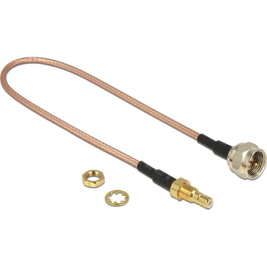DeLock  Antennenadapter F-Type Stecker SMB Buchse 